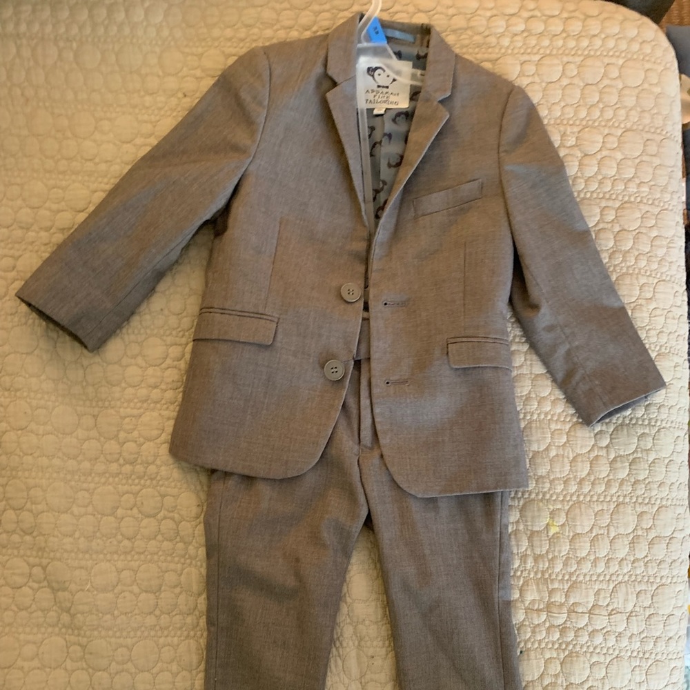 Cute grey boy suit